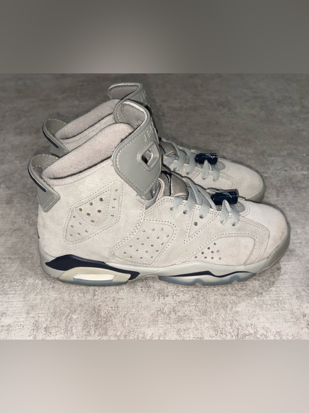 Nike Air Jordan 6 Retro Georgetown Gray Suede Sneakers